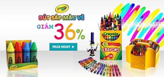 Bút sáp màu vẽ Crayola giảm 36% (3194)