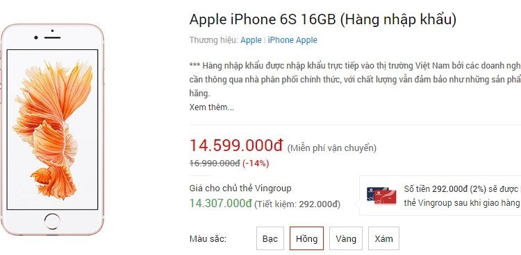 Iphone 6 giá tốt duy nhất tại Adayroi (9784)