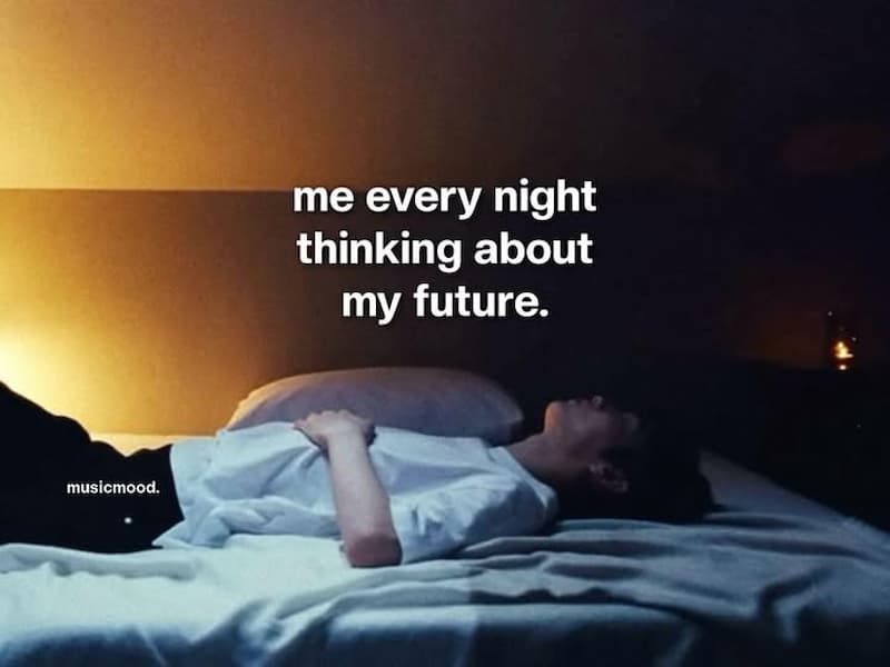 Thinking about the future before sleeping