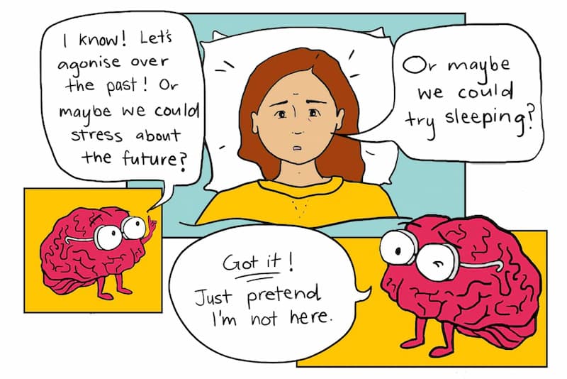 Things people think about before falling asleep